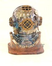 Nauticalmart Antique Shiny Scuba Diving Divers Helmet US Navy Mark V Solid Brass