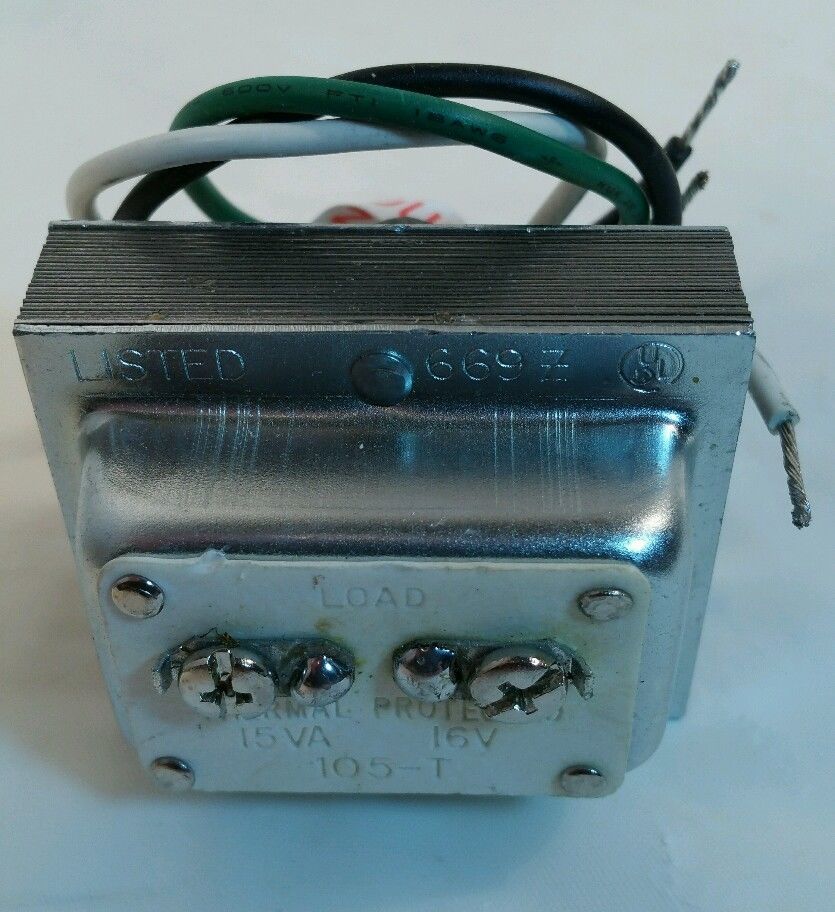 Nutone Model 105T Doorbell Transformer With Ground Wire NOS (BD