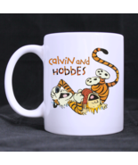 Calvin And Hobbes Happy Fall Yall Custom Personalized Coffee Tea White Mug - $13.99