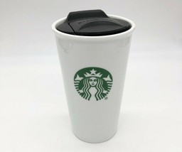 ☕️    Starbucks 10 oz White Ceramic Travel Tumbler w/ Plastic Lid - $19.79