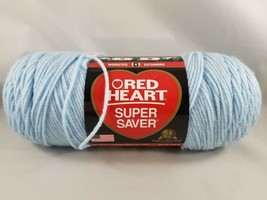 Red Heart Super Saver Light Blue Yarn Worsted Weight 4 Acrylic 7 Ounce Skein - $5.88