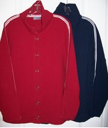 BRAND NEW Snap Front French Terry Jacket~Size LARGE~Sport Savvy~WHITE~Gr... - $29.99