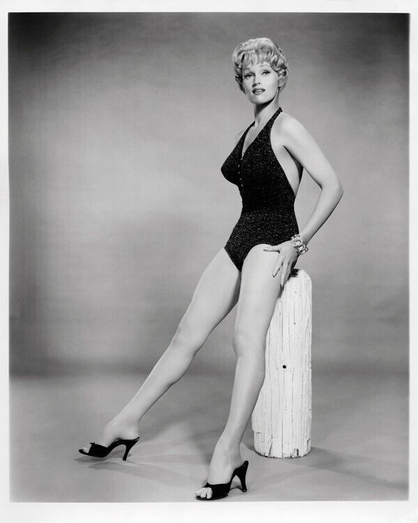 Sheree North 1950's leggy pin-up in black leotard 8x10 inch photo ...