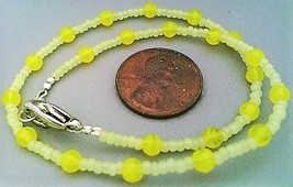 Yellow Opal Glass Anklet - $5.23