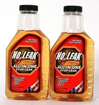 2 Bottles No-Leak 16 Oz All In One Stop Leak Seals Power Steer  & Transmission