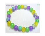 Green purple yellow jelly look acrylic fiber optic beaded stretch bracelet 2 thumb155 crop