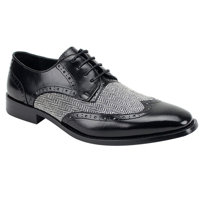 black and gray men's dress shoes