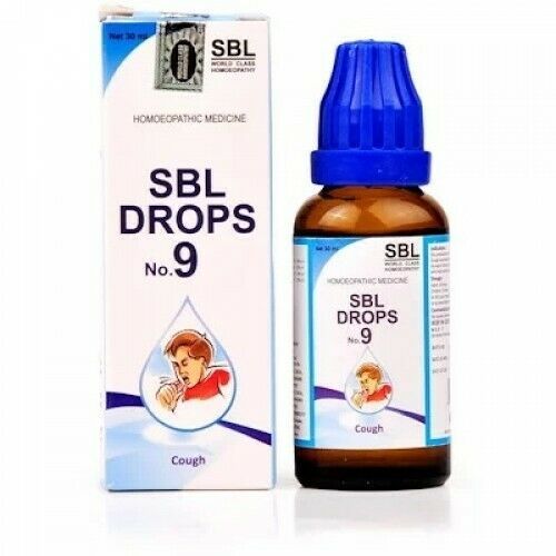 SBL Homeopathy Drops No 9 (30ml) | For Dry Productive Cough | Multi ...