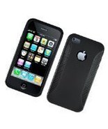 Eagle Cell PHIPHONE4GBKBK Hybrid Protective Gummy TPU Case for iPhone 4  - $9.99