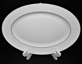 Lenox Hannah Platinum Fine Bone China Oval Serving Platter, Dishwasher Safe - $115.00