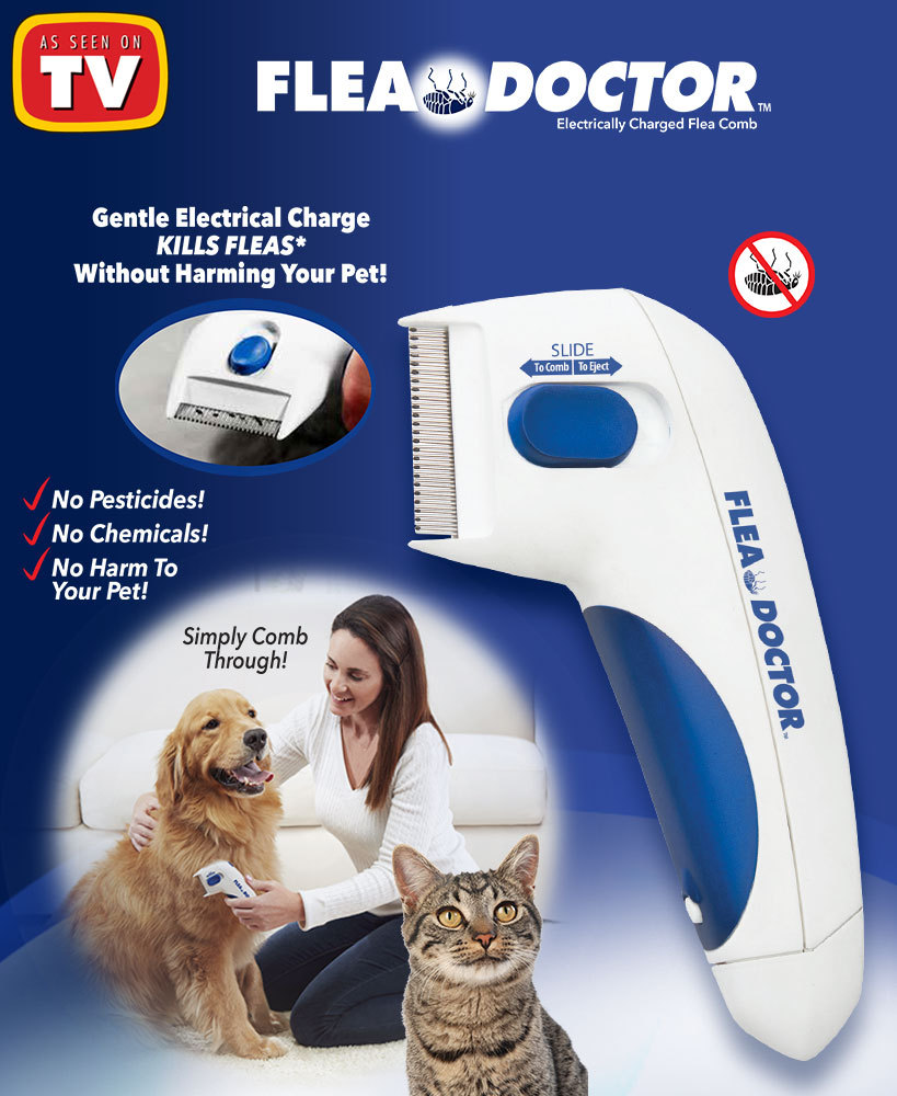Flea Doctor Electric Flea Comb As Seen On TV Great for Dogs & Cats