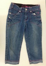 Camp Rock Girls Denim Blue Jean Straight Leg Capri Size 12 - $13.75
