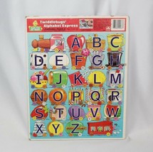 Vintage &#39;86 Sesame Street Twiddle Bugs Alphabet Express Frame Tray Puzzl... - $12.61