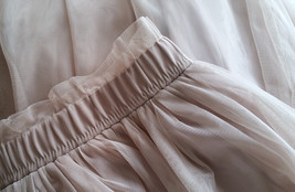 2022 Taupe Wedding Tulle Skirt High Waisted Bridesmaid Long Tulle Skirt Plus image 8