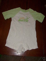 Children&#39;s Place Future Doctor Green/White Romper Outfit Size 12 months ... - $22.00