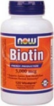 NEW Now Foods Biotin Energy Production Gluten Free Vegan 5,000 mcg 120 vcaps - $17.11