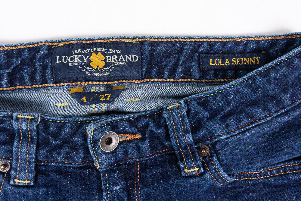 Lucky Brand Lola Skinny Womens Jeans Dark Wash Size 4 Reg 27/32 - Jeans