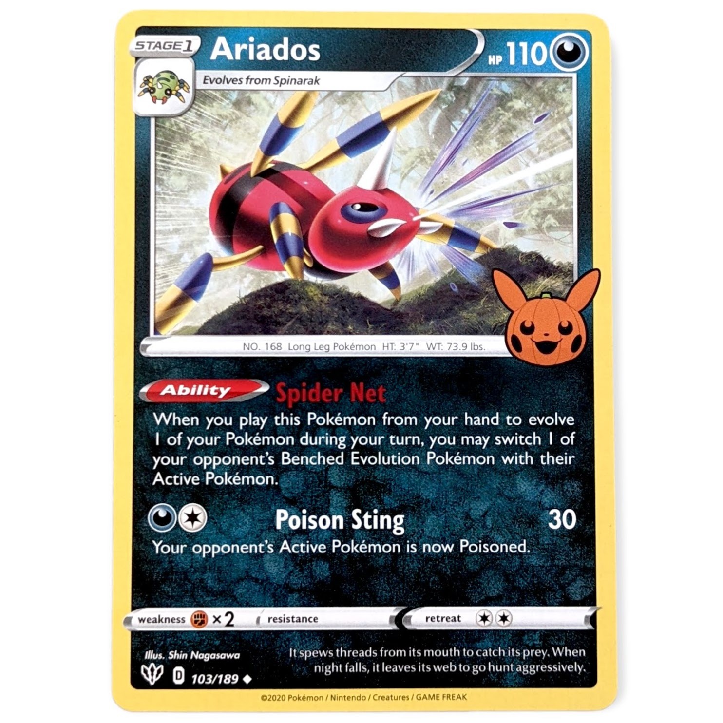 Trick or Trade Pokemon Card Ariados 103/189 Collectible Card Games