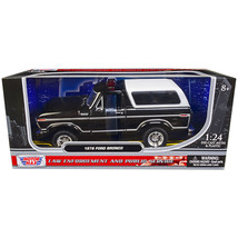 1978 Ford Bronco Police Car Unmarked Black with White Top "Law Enforcement and P - $48.85