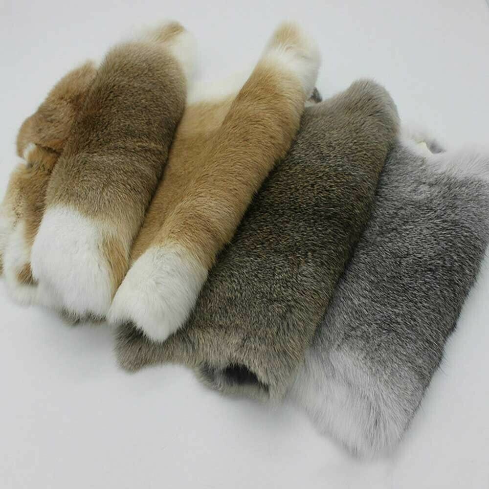 Genuine Whole Rabbit Fur Pelt Natural Single Hide Leathercraft Quality Craft