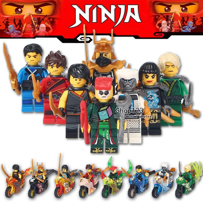 8pcs Ninjago Minifigures Ninja Kai Jay Zane And 50 Similar Items