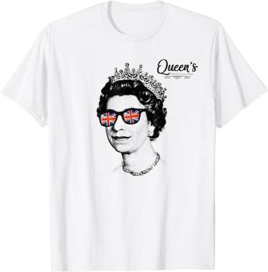 Elizabeth II w/ Sunglasses - British Queen Platinum Jubilee T-Shirt