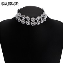 SHUANGR Luxury Beads Collar Chokers Necklace & Pendant Geometry Rows Wedding Sex - $5.85