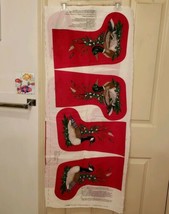 Cranston 2 Stockings UNQUILTED Fabric Panel A Wildlife Christmas Duck &amp; ... - $12.18