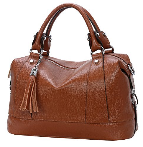 Heshe Leather Shoulder Bag Womens Tote Top Handle Handbags Cross Body ...