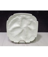 Antique White Limoges Oyster Plate Rare 6 Leaf Shape Wells Square Dated ... - $108.90