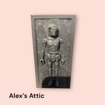3D Printed Star Wars Boba Fett in carbonite statue about 6 inches tall w/stand - $21.77