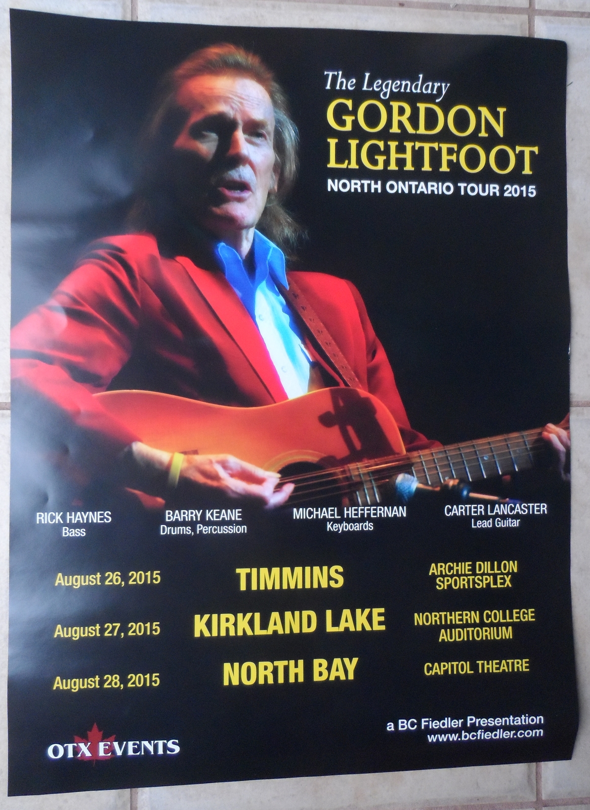 gordon lightfoot past tour dates