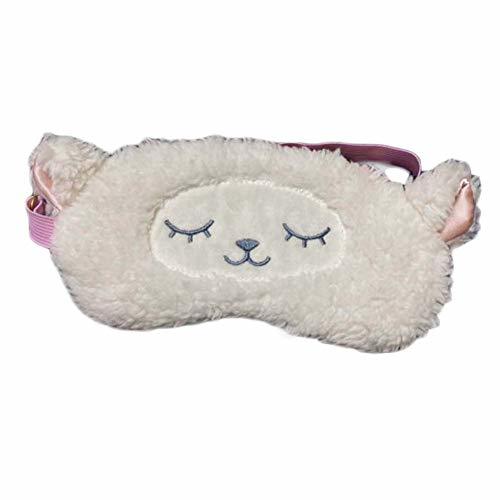 Lovely Alpaca Plush Eyeshades Cartoon Sleeping Eye Mask Adjustable Blackout Eye