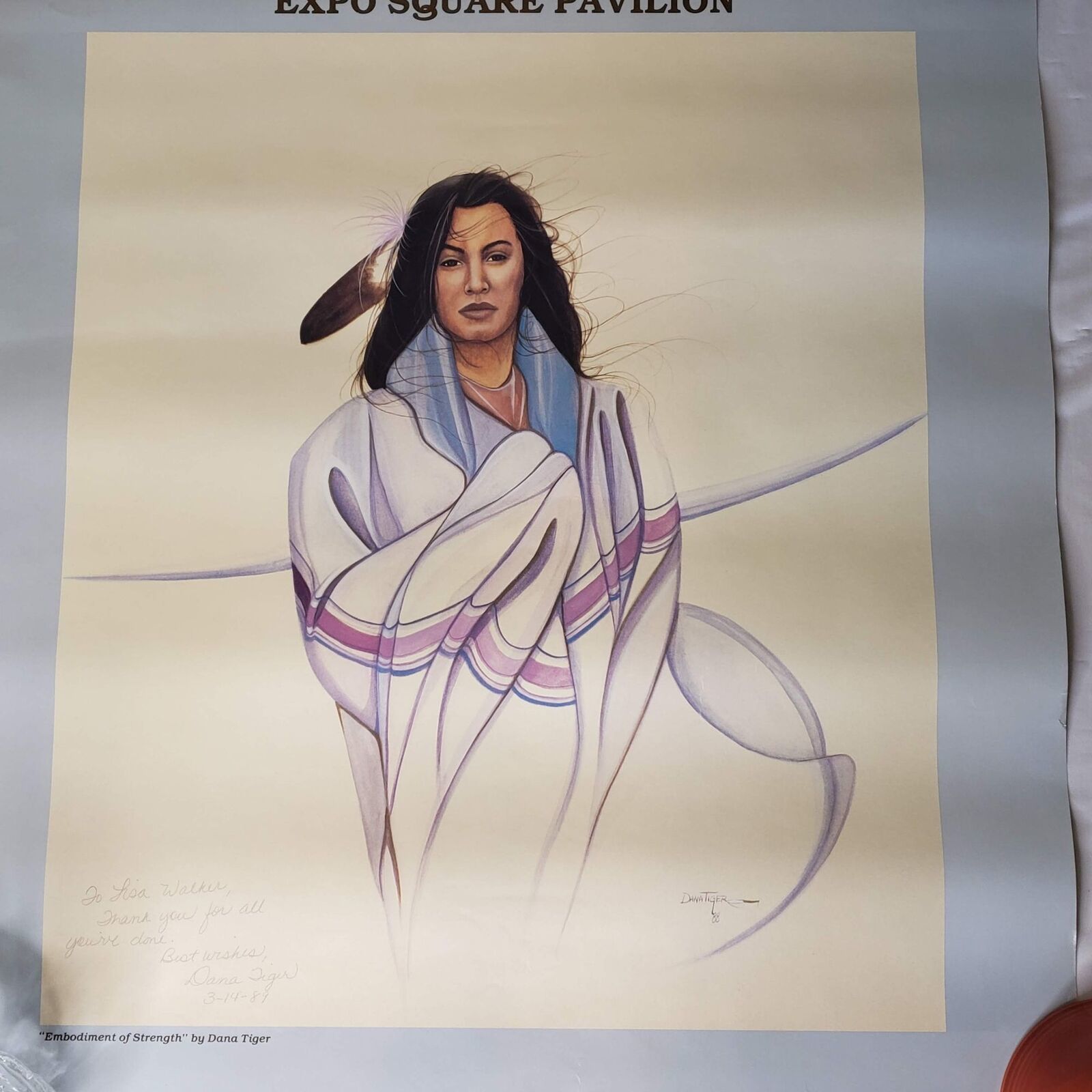 Artist Signed Dana Tiger Embodiment of Strength Poster Oklahoma Native