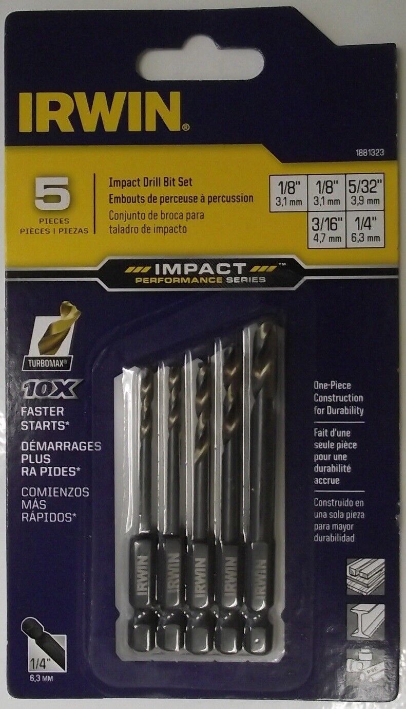 IRWIN 1881323 Impact Ready Drill Bit Set 5pcs. - $11.88