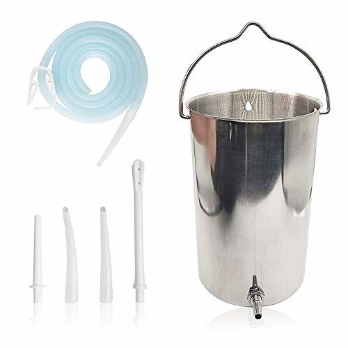 Stainless Steel Enema Bucket Kit Cleansing Detox Enemas for Men Women 1L Sets & Kits