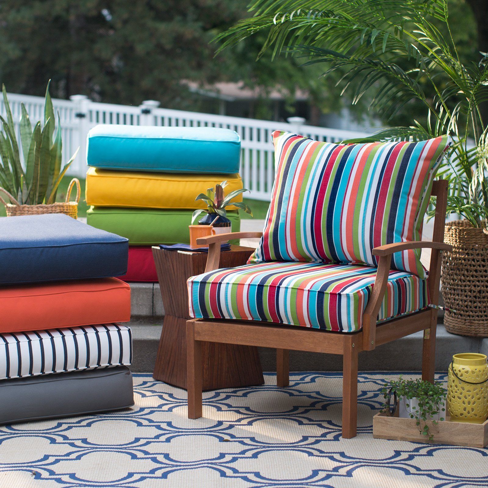 Replacement Patio Chair Cushions Sunbrella : Hampton Bay Broadview