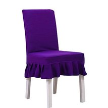 Koala Superstore Purple Seat Cloth 2 Pcs Fit Stretch Elastic Short Chair Covers  - $26.41