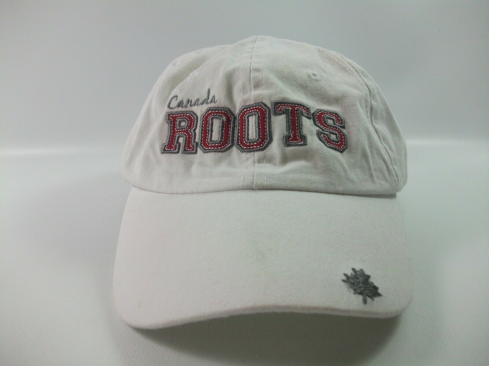 Roots Canada Hat White Low Profile Strapback Baseball Cap Hats