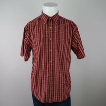 mens red and white shirt