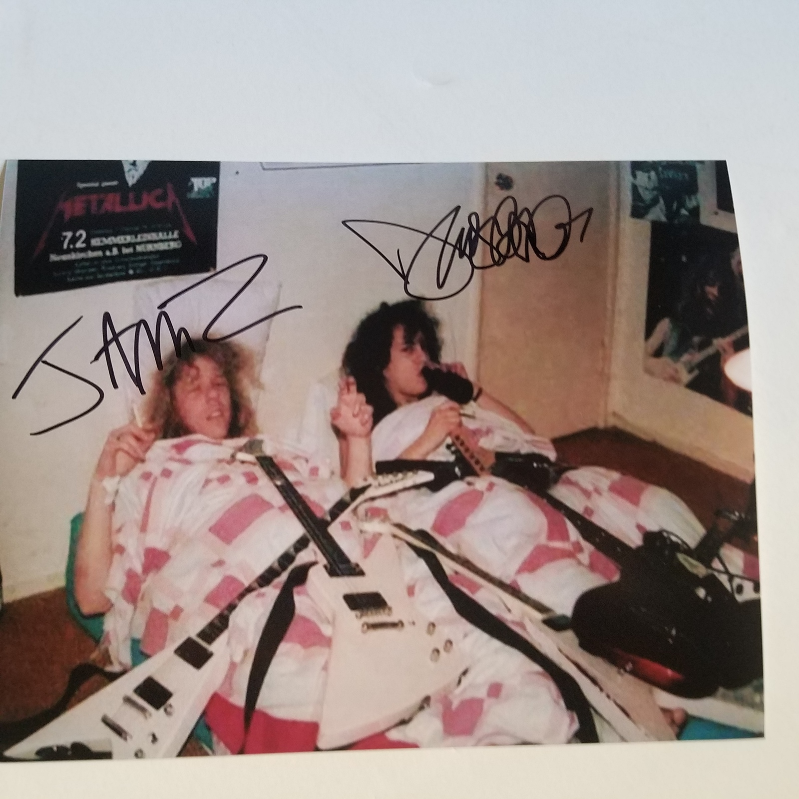James Hetfield and Dimebag Darrell 8 x 10 signed photo Other