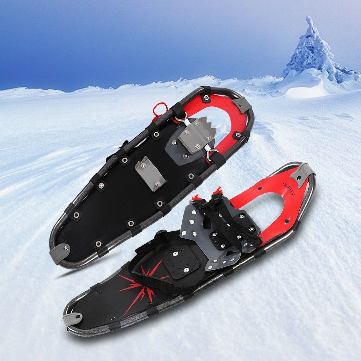 Snowshoeing Equipment Snowshoes Shoes For Snow Walking Poles Carry Bag ...