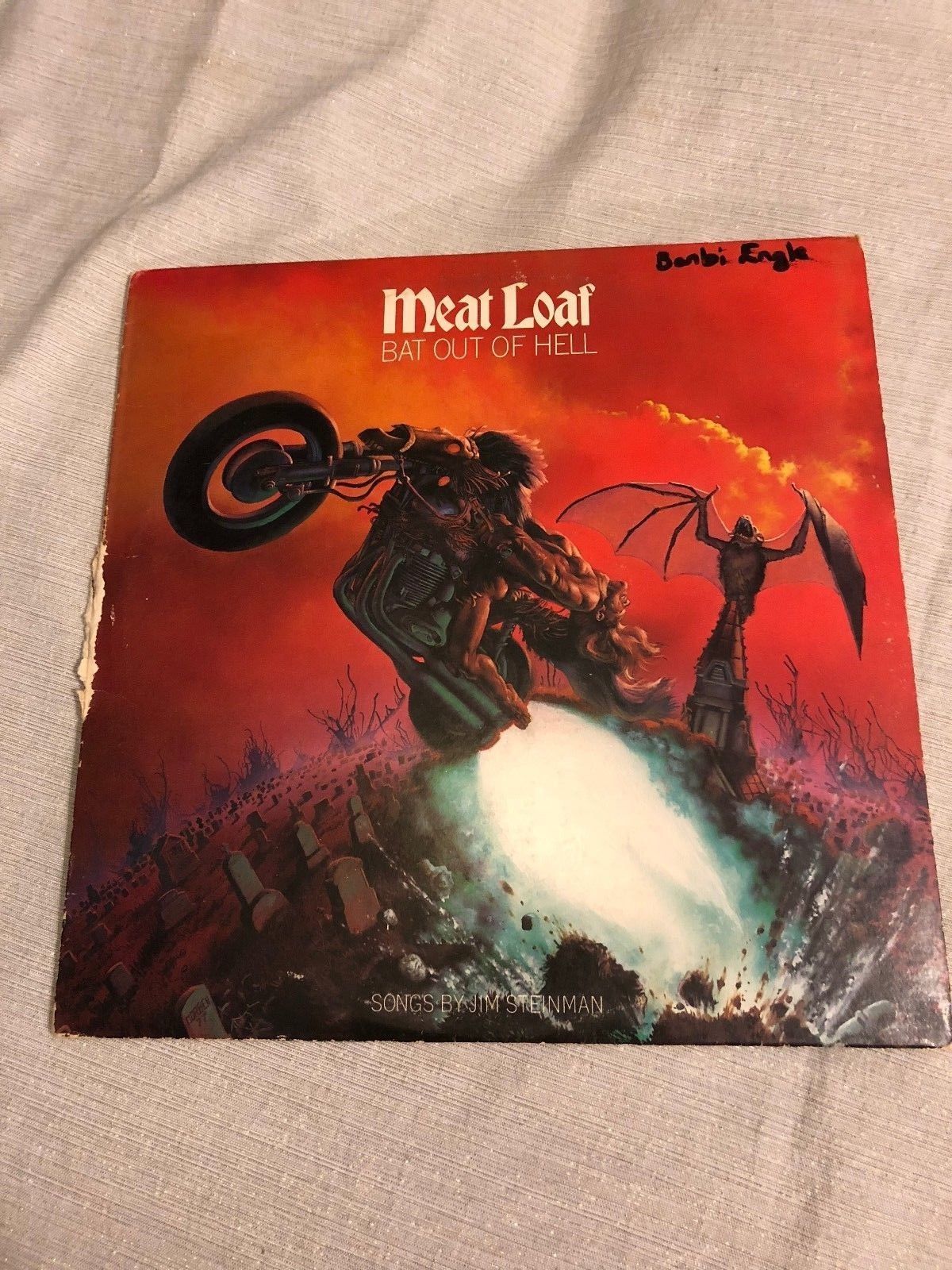 1977 Meatloaf Bat Out of Hell LP Record Vinyl Epic Cleveland PE 34974