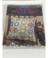 Avon Floral Sentiment Pillow Creative Needlecraft Crewel Embroidery Kit NOS - $18.33