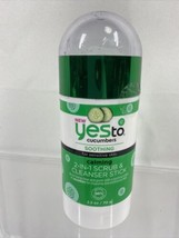 Yes To Cucumbers Soothing Calming Exfoliating Scrub Cleanser Stick 2.5oz - $5.29
