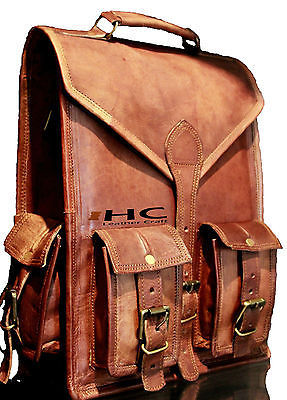 New Men's Leather Vintage Backpack Shoulder Bag Messenger Bag Rucksack Sling Bag 