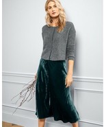 NWT EILEEN FISHER Skirt Velvet Rayon Silk Long Maxi Dark Green Large L $278 - $89.99
