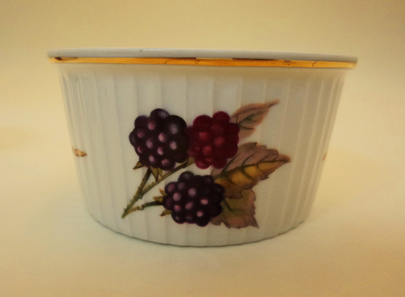 Vintage Royal Worchester Evesham Gold Porcelain Ramekins Custard Cups