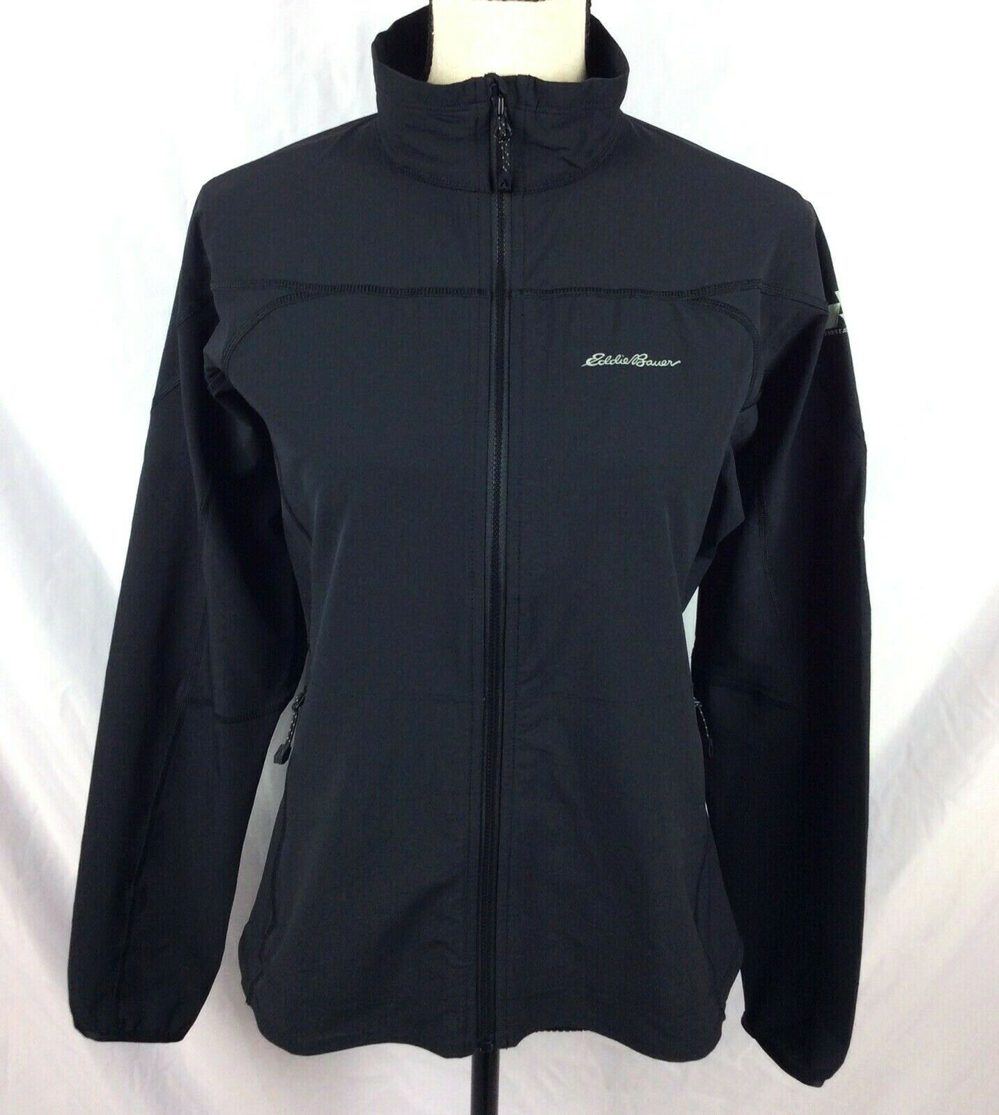 Eddie Bauer Womens First Ascent Jacket M Black Sandstone Soft Shell