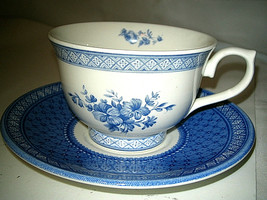 Churchill Out Of The Blue Pattern Cup & Saucer Never Used Look - $12.95